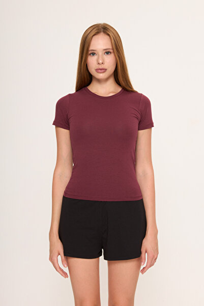 Zoor Ultra Soft Combed Modal Round Neck Short Sleeve Blouse