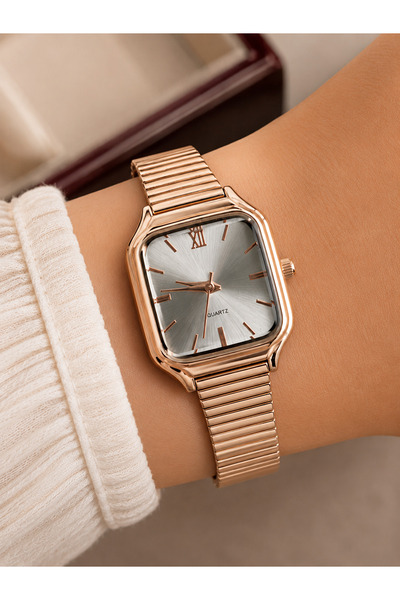 Weluxa Women's Wristwatch Steel Band Rose Gold Color Casual and Stylish Combi...