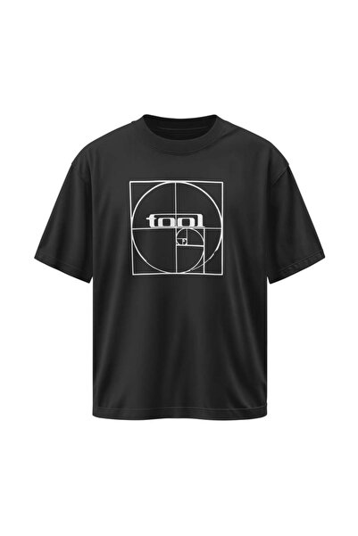 buzagi tasarım ürünleri Tool Unisex Oversize Black T-Shirt