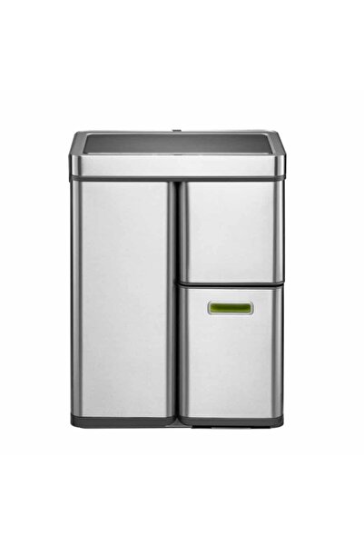EKO Coș de gunoi cu senzor, EKO, Mirage Plus, 30+15+15 L, 3 compartimente, inox