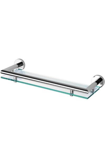 Geesa 35 cm glass shelf from the Nemox collection with a chrome finish from G...