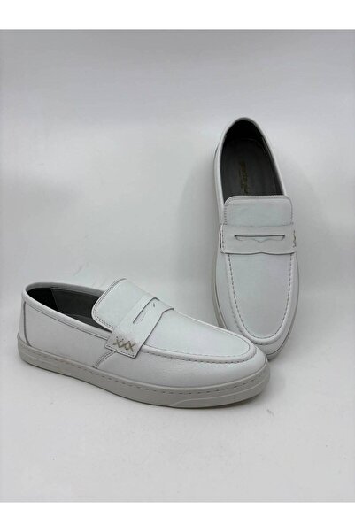 Papuccu White Men's Leather Shoes