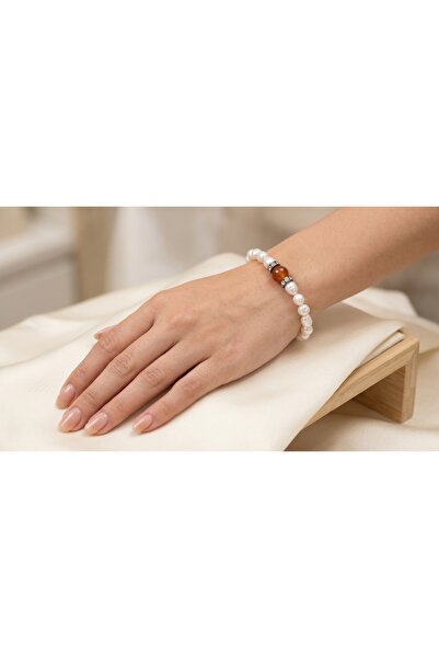 robel Emerald Serenity Pearl Bracelet – Elegant Freshwater Pearls with Natura...