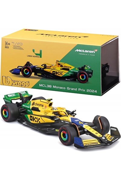 Bburago Junior BOLID F1 McLaren MCL38 Lando Norris GP Monaco 2024 SENNA 1:43 ...