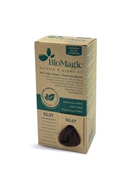 BIOMAGIC كريم صبغة الشعر الخالي من الأمونيا بالكيراتين وزيت الارغان من بيوماج...
