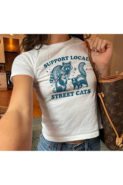 Grafftee Clothing Support Local Street Cats 90S Printed Women's Body Tee