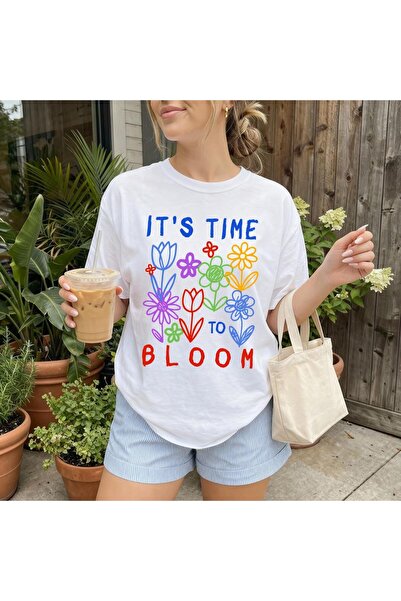 Grafftee Clothing It's Time to Bloom Printed Unisex Oversize T-Shirt