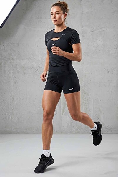 Nike Women's Black Leggings Shorts - Tummy Control High Waist Biker Leggings,...