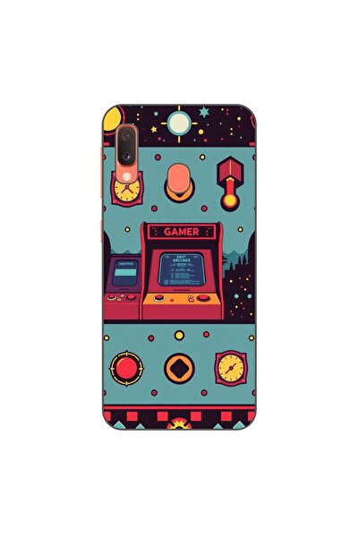 OEM Калъф, съвместим със Samsung Galaxy A20e, силиконов гел TPU, с десен Гейм...