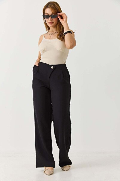 Raneel Kazançlı Alışveriş Women's Cross-Zipper Button Detailed Comfortable Fa...