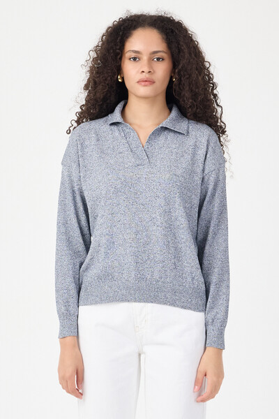 ENQUE Polo Neck Women's Knitwear Sweater