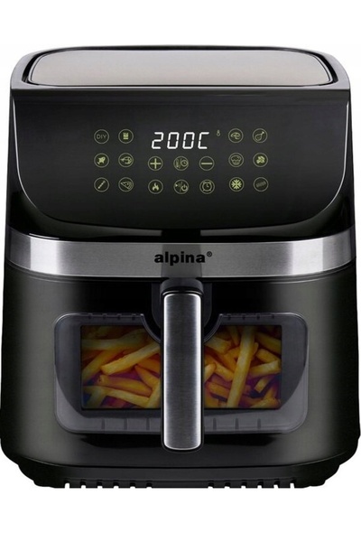 Alpina Friteuză cu aer cald BL-27221 1800W 9L Neagră pentru Prăjire Coacere