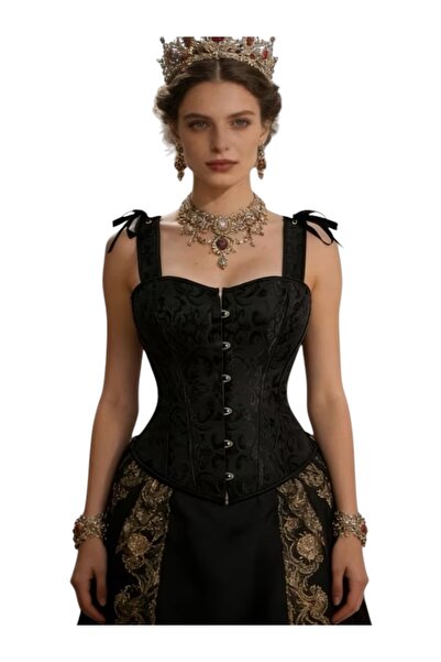 zeypay KORSE Victorian Vintage korse ayarlanmalı desenli birinci sınıf kalite...