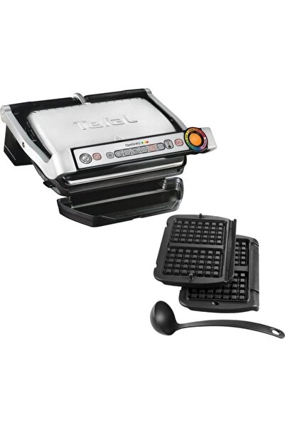 Tefalle Grill electric Tefal OptiGrill GC716D12 + Placă pentru gofre + coș