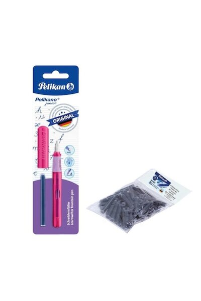 Pelikan Set de stilouri Pelikano Junior pentru începători, pentru dreptaci, b...
