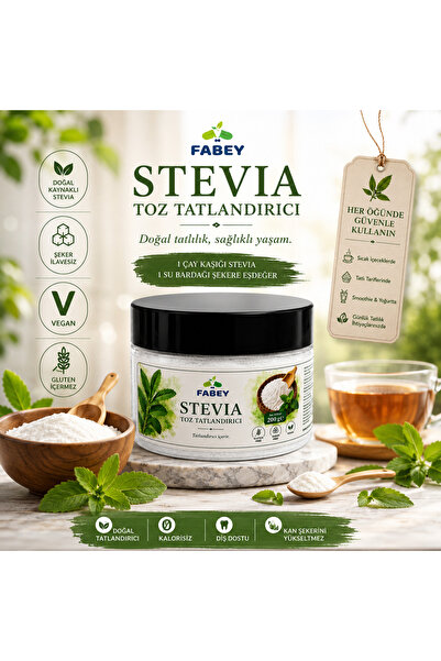 esfabey Stevia Powder Sweetener 200 g – Sugar-Free Natural Sweetener, Vegan a...