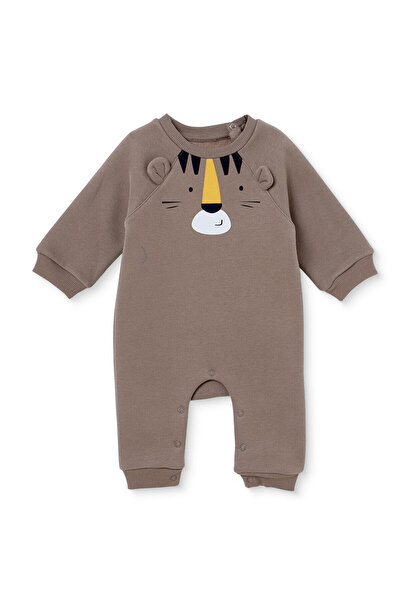 ebebek Hello Baby HelloBaby Erkek Bebek Tulum Hayvan Baskılı Çıtçıtlı Bisikle...