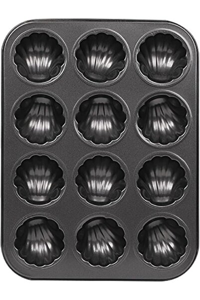 The Bros Mold Cake Pan for Madeleine –12-Cavity Non-Stick Spherical Shell Mad...