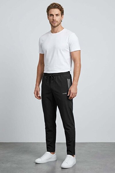 Fulla Moda Elastic Waist Zippered Parachute Fabric Sweatpants
