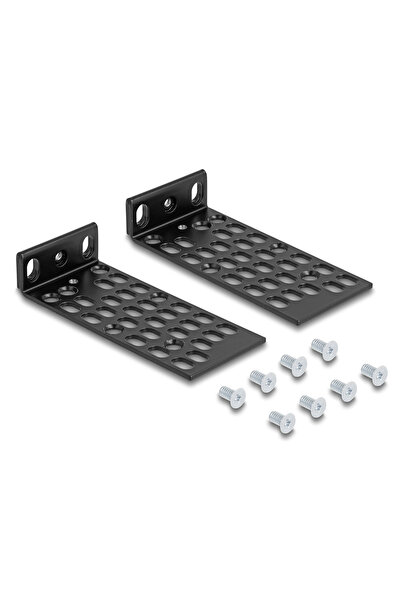 DELOCK σετ βάσεις τοποθέτησης για rack 67281, μαύρο, 2τμχ