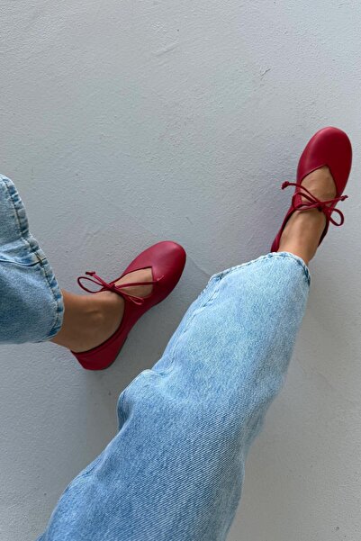 AYAKKABI PRENSİ Fabien Genuine Leather Red Matte