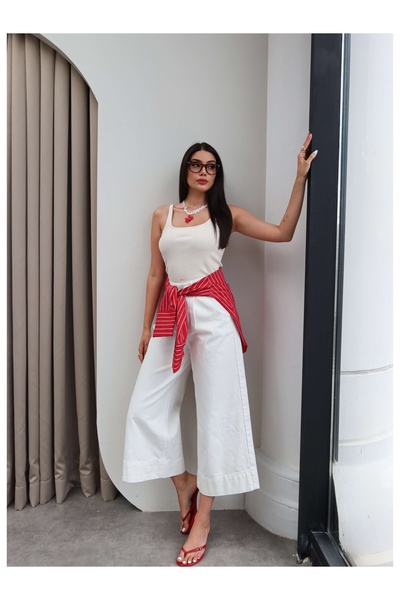 ESRAHELVACI Wide Leg Capri Jeans