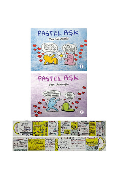 Komik Şeyler Pastel Aşk 1-2 Set Mert Dolapçıoğlu + Özel Cetvel