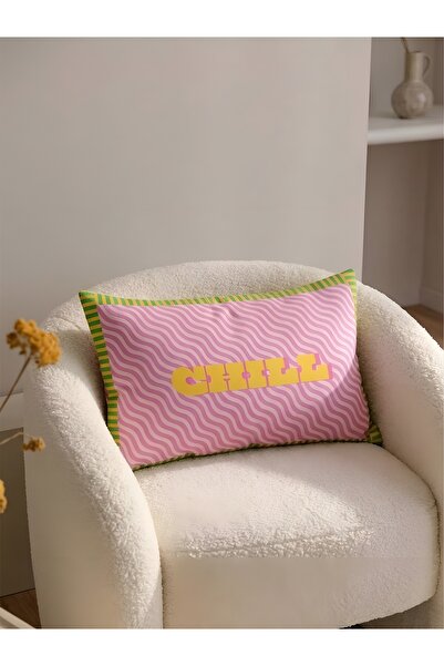 RahanDesign Chill Written Double-Sided Decorative Suede Throw Pillow Cover - ...