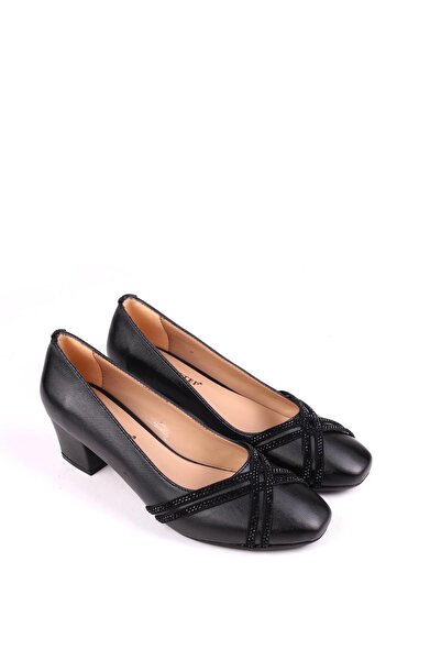 Gold Step 8619 Women's Stone Detailed 5 cm Heeled Casual Shoes