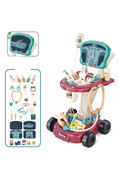 LeanToys Set cărucior medical, Masă medicală, EKG medical
