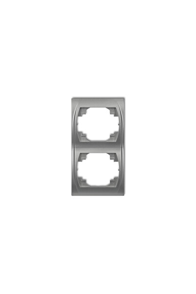 KARLIK Logo Cadru vertical dublu argintiu metalic (7LRV-2)