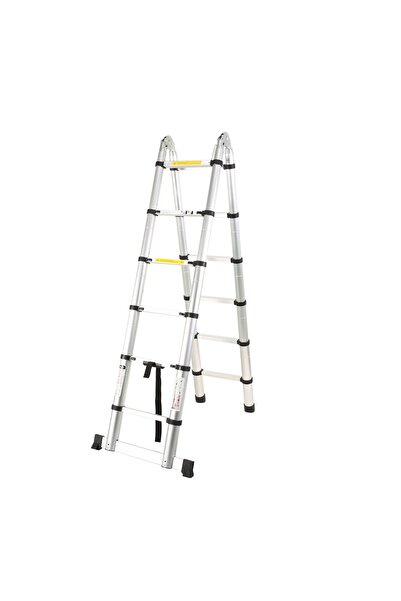 GEKO Scară telescopică pliabilă din aluminiu, 5 m, 150 kg, G02449