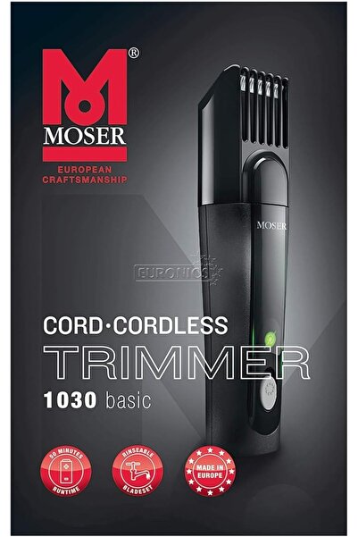 Moser 1030-0410, Basic Trimmer With Rinseable Bladeset (Pack of 1)