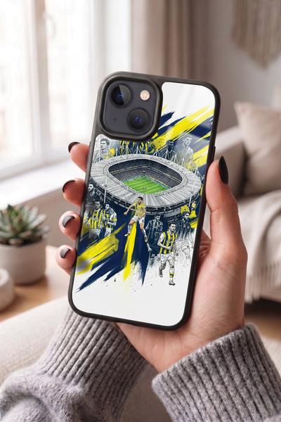Snacase Apple iPhone 13 / 14 Uyumlu Futbol Stadyumu Tasarımlı Glossy Premium ...