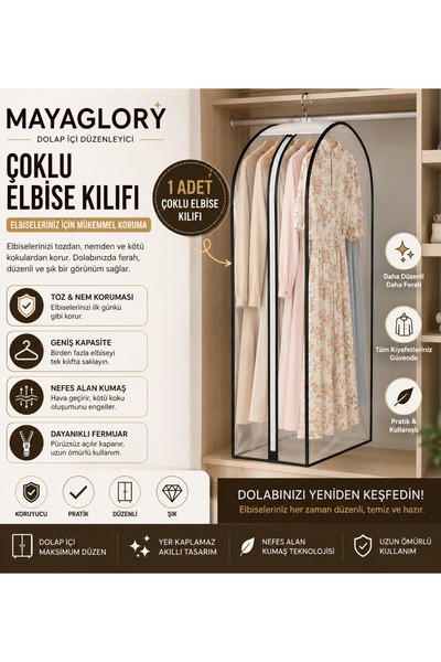 Mayaglory 1Pcs Practical Multi Clothes Hanger Suit Evening Dress Hanger Close...