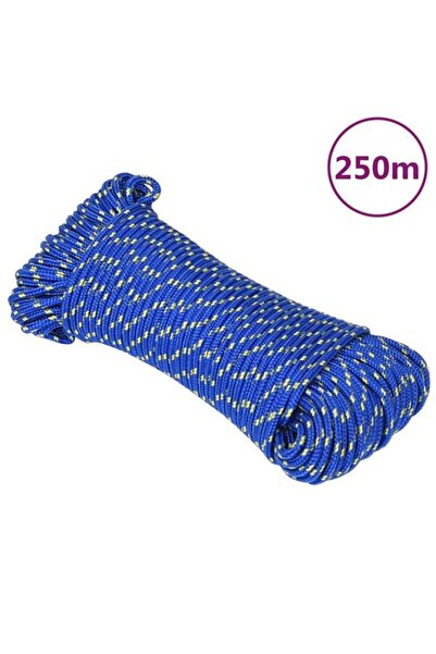vidaxl Frânghie de barcă, albastră, 4 mm, 250 m, polipropilenă