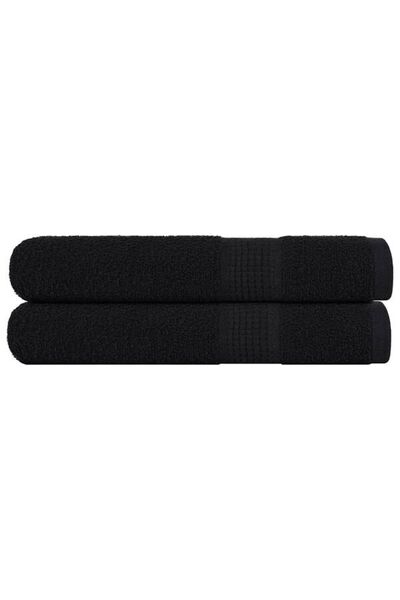 vidaxl Prosoape de saună, FROGN, 2 buc., negre, 80 x 200 cm, 360 g/m²