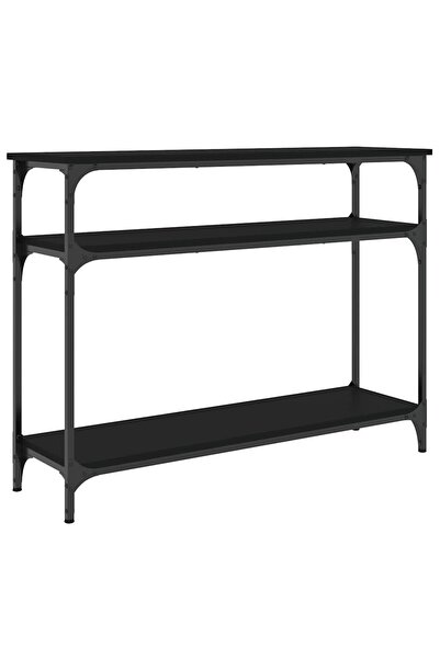 vidaxl Măsuță consolă, negru, 100x29x75 cm, lemn compozit