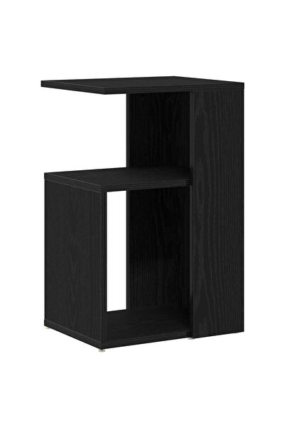 vidaxl Masă laterală Stejar Negru 36 x 30 x 56 cm Lemn compozit