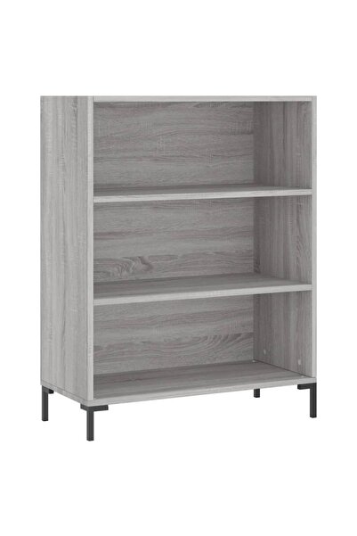 vidaxl Bibliotecă, sonoma gri, 69,5x32,5x90 cm, lemn compozit