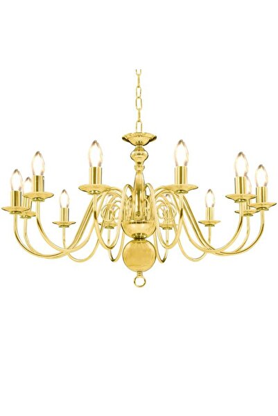 vidaxl Candelabru, auriu, 12 sau 14 becuri