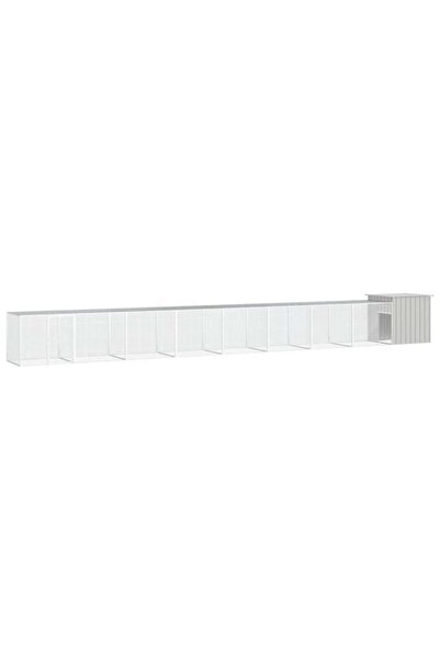 vidaxl Cușcă pentru păsări, gri, 900 x 91 x 100 cm, oțel galvanizat