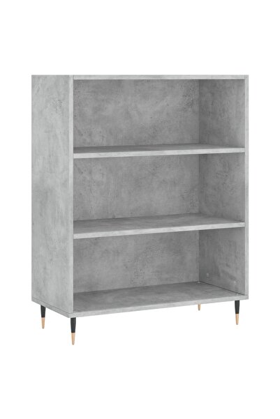 vidaxl Bibliotecă, gri beton, 69,5x32,5x90 cm, lemn compozit
