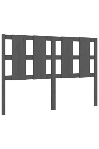 vidaxl Tăblie de pat, gri, 125,5x4x100 cm, lemn masiv de pin