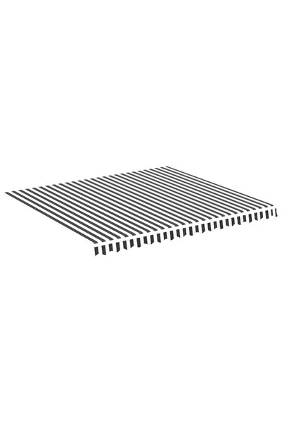 vidaxl Pânză de înlocuire pentru copertină, Antracit și Alb, 4 x 3,5 m