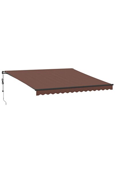 vidaxl Copertină retractabilă automată, Maro, 400 x 350 cm