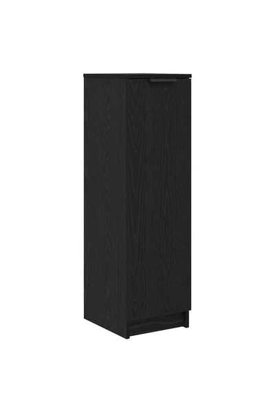 vidaxl Dulap pentru pantofi cu raft Stejar Negru 29,5 x 35 x 101 cm