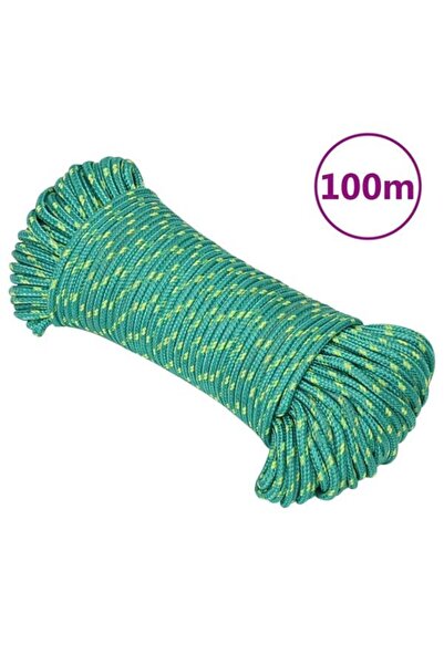 vidaxl Frânghie de barcă, verde, 4 mm, 100 m, polipropilenă