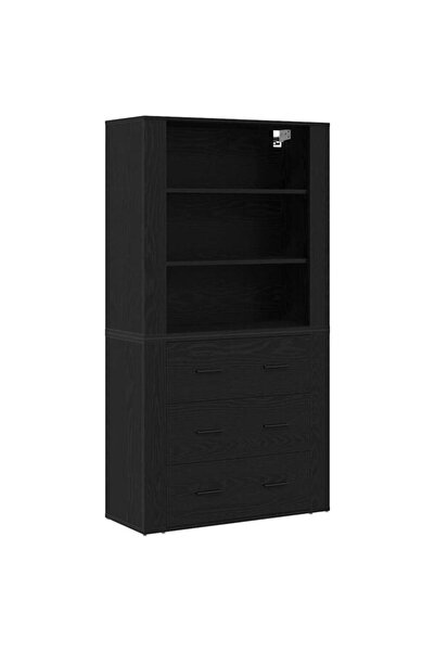 vidaxl Comodă cu sertar Stejar negru 80 x 33 x 150 cm Lemn prelucrat