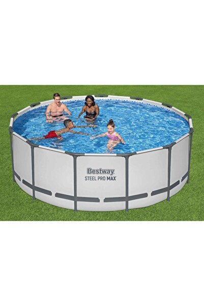 BESTWAY Piscina Pro Max 5618W cu cadru metalic, supraterană, rotundă, cu pomp...